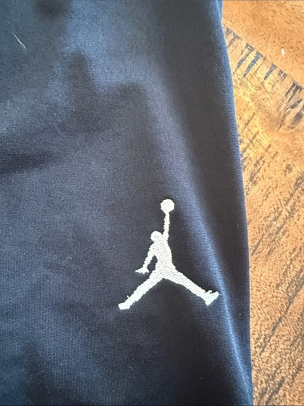 Jordan Men’s Black Sweatpants with White Side Stripes Size Medium